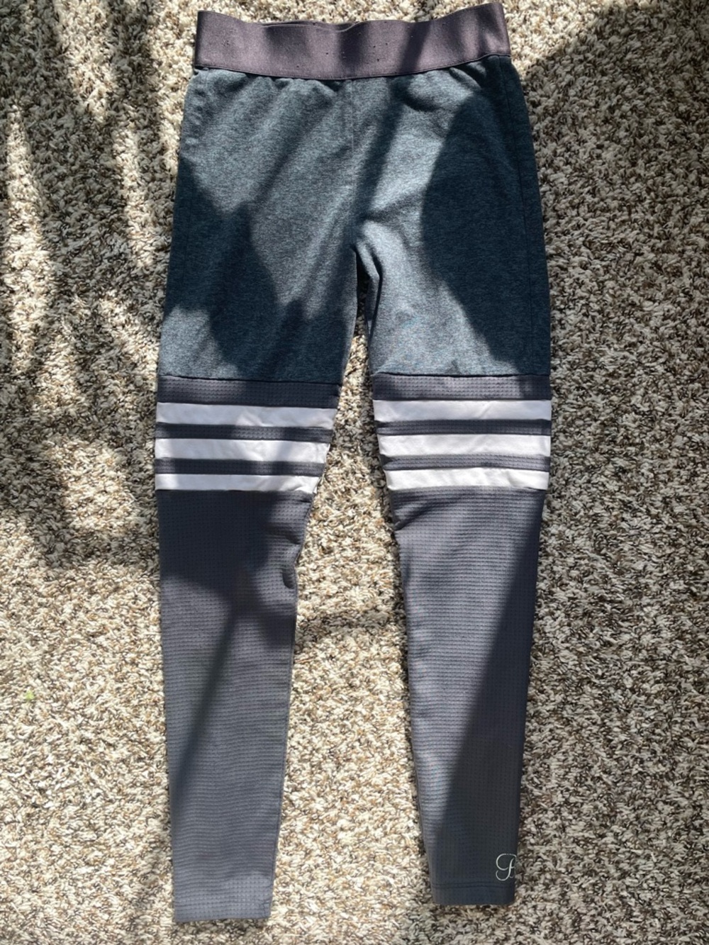 Bombshell Grey Thigh High Leggings Small